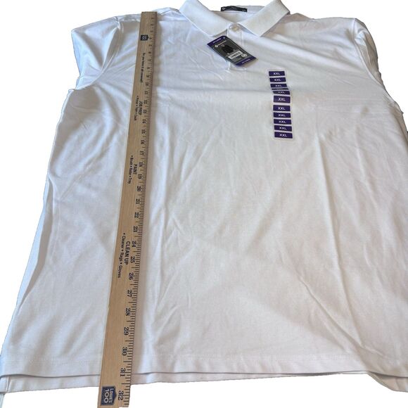 Members Mark Stretch Pique Polo Classic Fit Long Sleeve Shirt Mens XXL White NWT - Picture 13 of 13